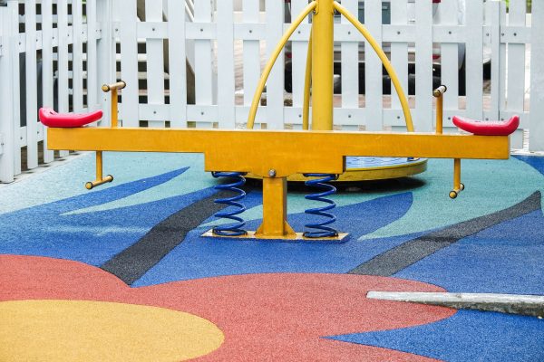 Kid playground with various equipment for kid's leisure.
